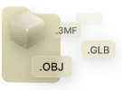 Gängige 3D-Formate exportieren