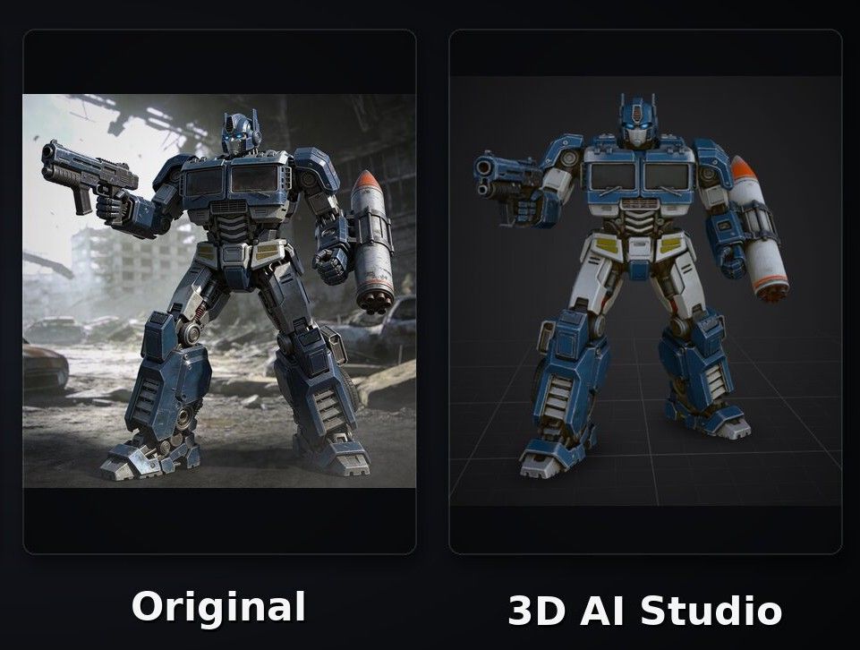 3D AI StudioTransformers-Style Robot Test