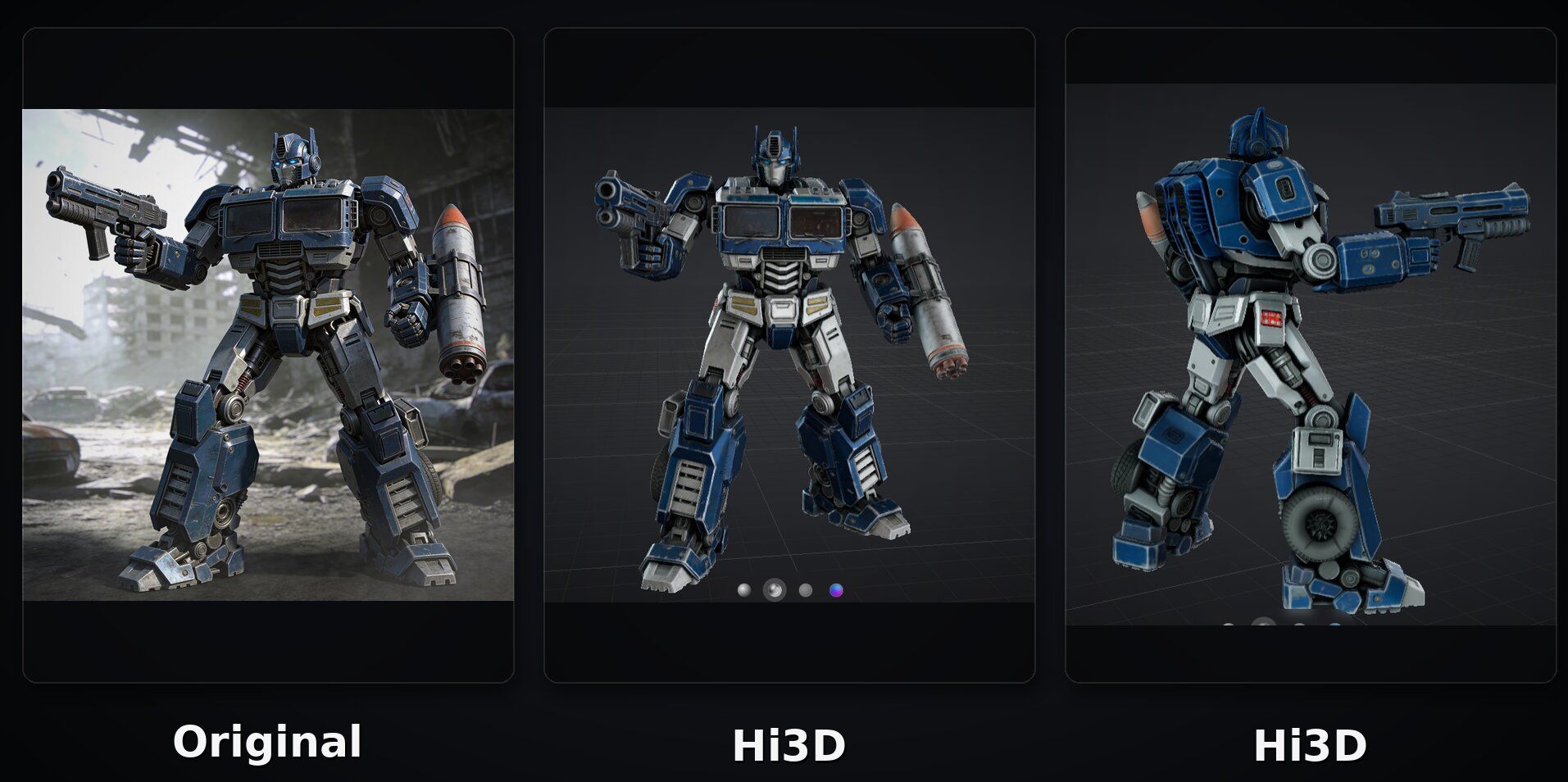 Hi3D Transformers-Style Robot Test