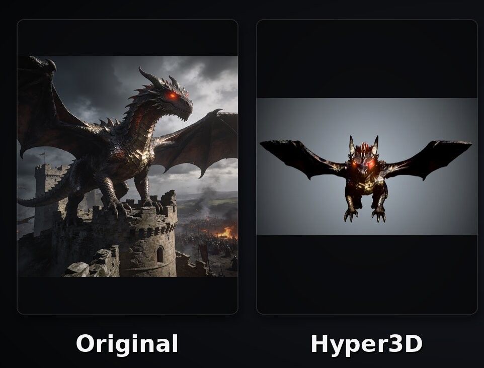 Hyper3D Dragon Model Test