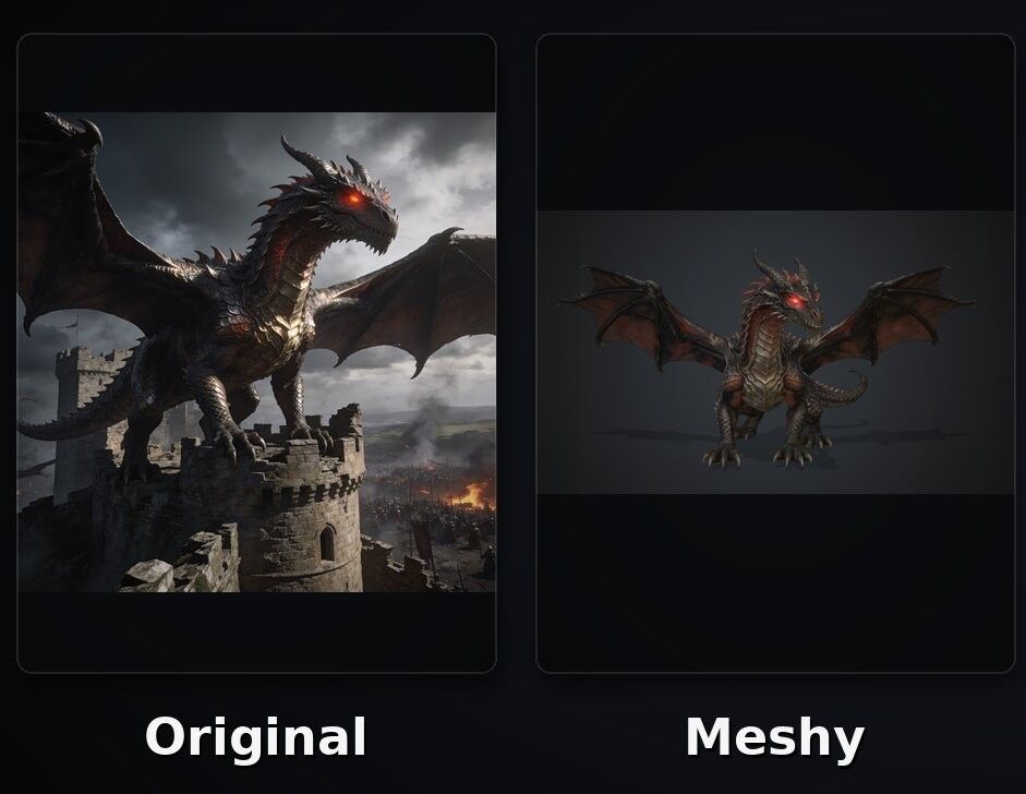 Meshy Dragon Model Test