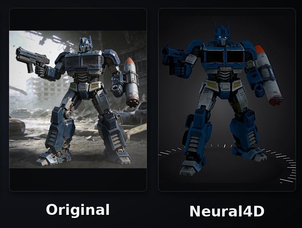 Neural4D Transformers-Style Robot Test