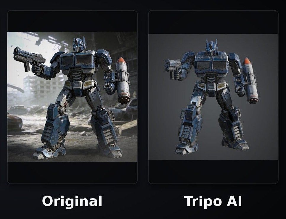 Tripo AI Transformers-Style Robot Test