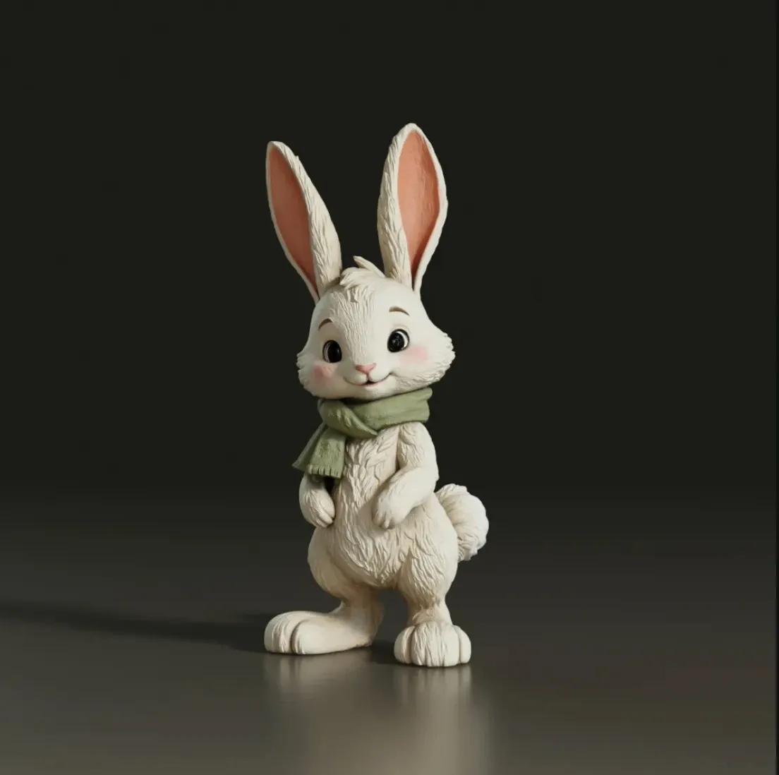 Stylized rabbit character render created for the Moonlit Garden game