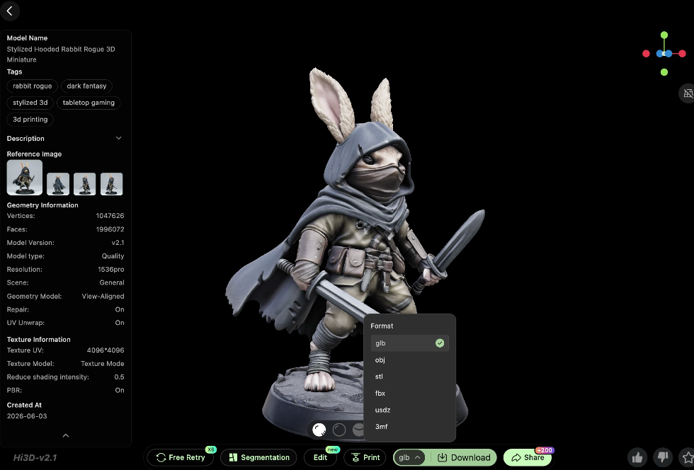 Hi3D Supports free downloads