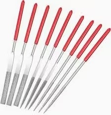 Set of precision needle files for finishing resin 3D printed parts.