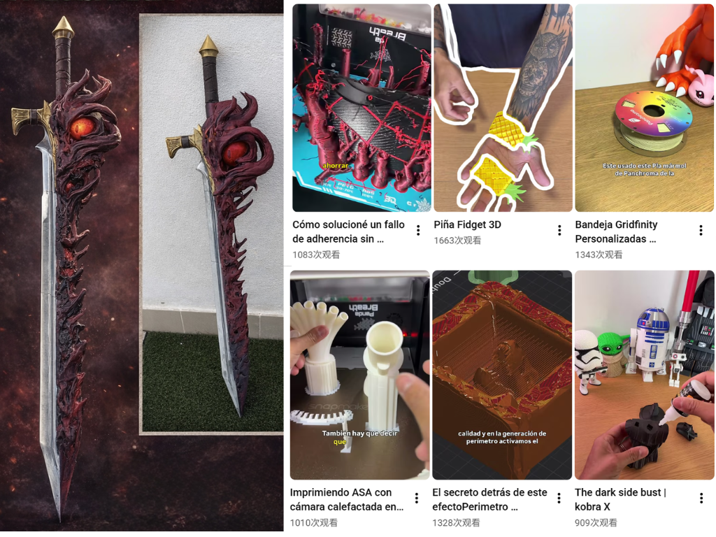 Carlos sharing his creations on social media