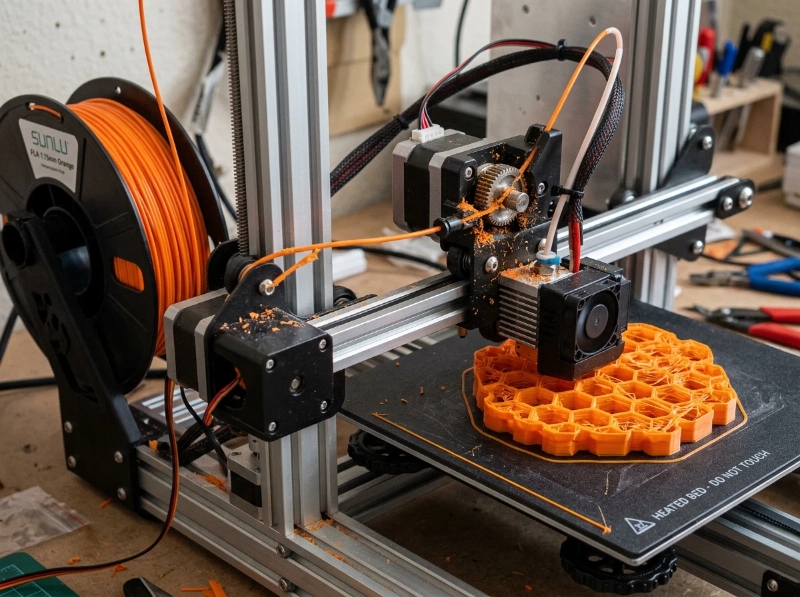 filament-grinding-caused-by-an-extruder-jam-during-3d-printing