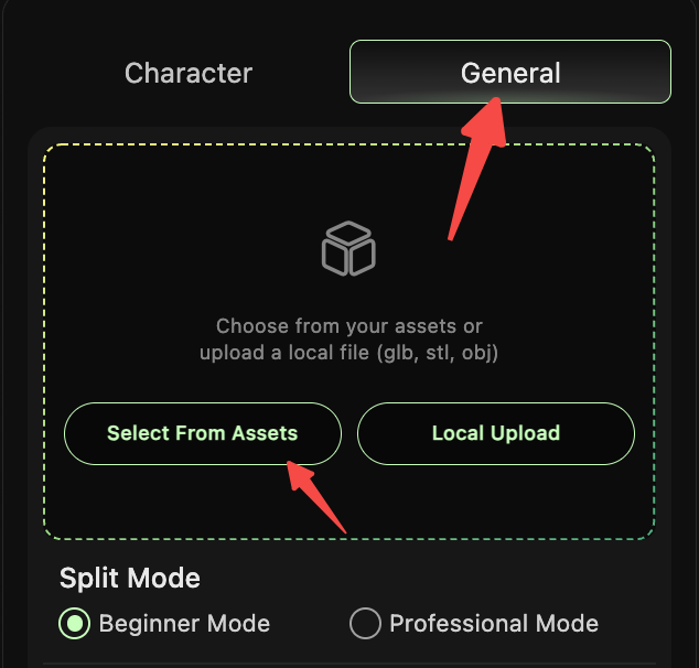 Hi3D-split-to-print-general-mode