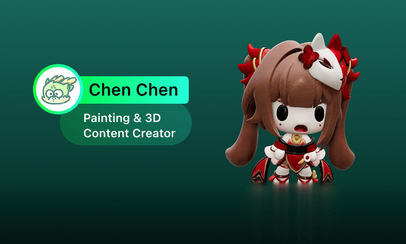 Hi3D 2D to 3D conversion workflow - from sketch to 3D printed custom figurine