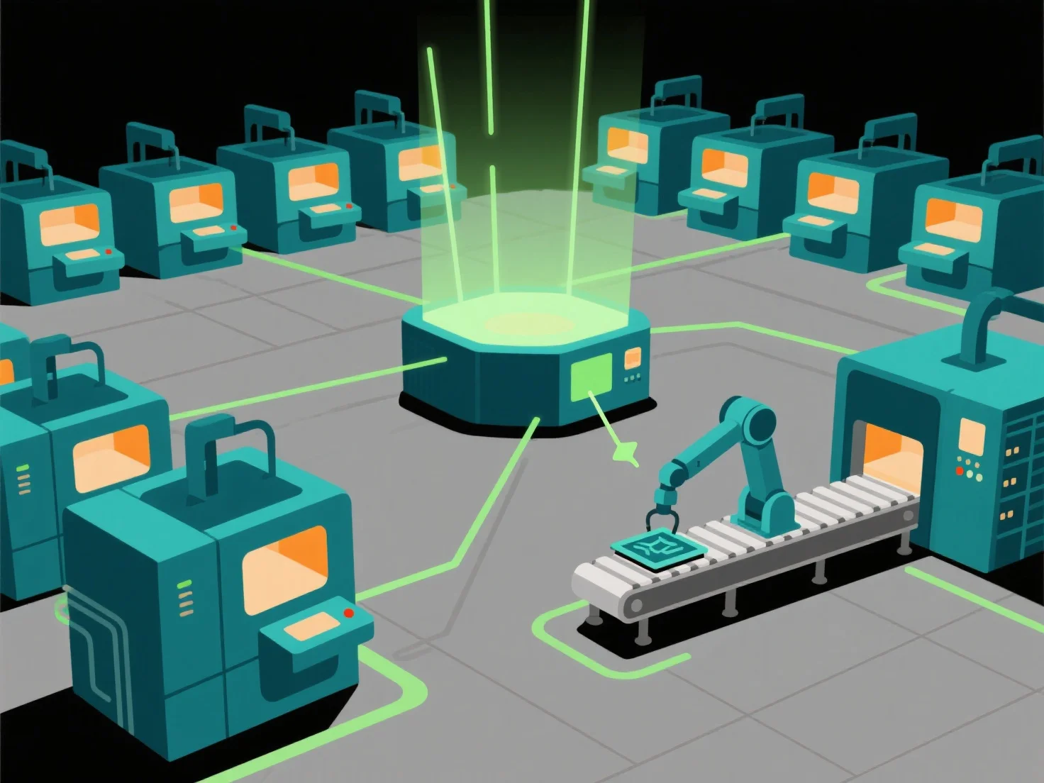 How does Hitem3D support batch printing farms?