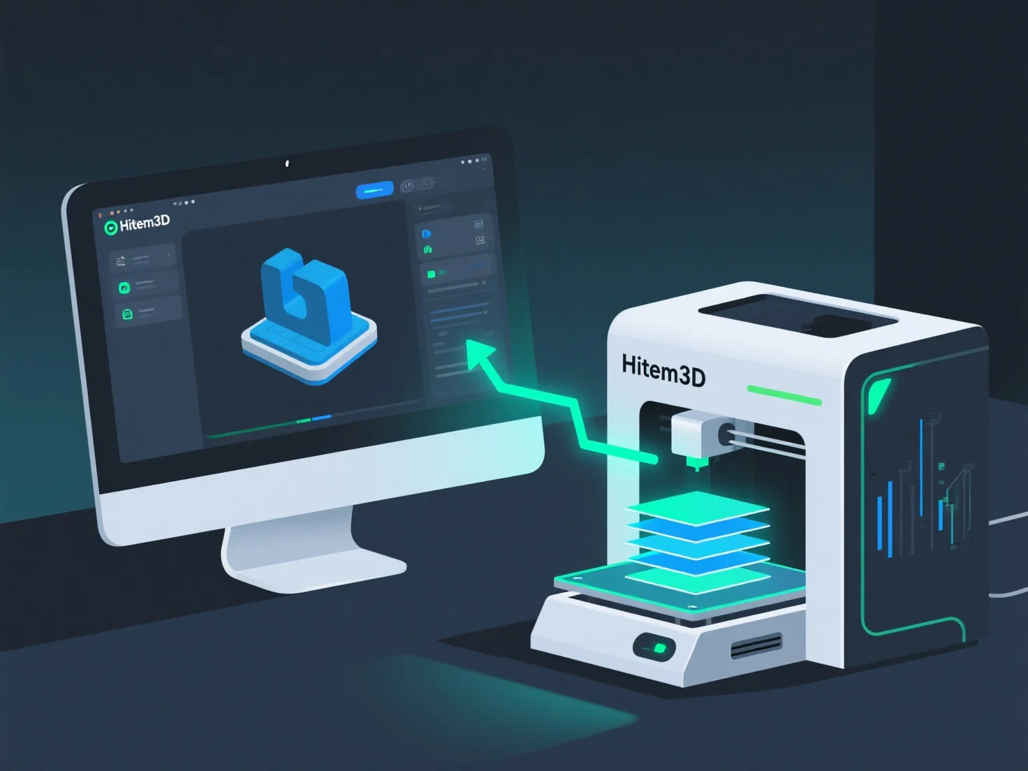 Does Hitem3D support compatibility with 3D printing slicing software?