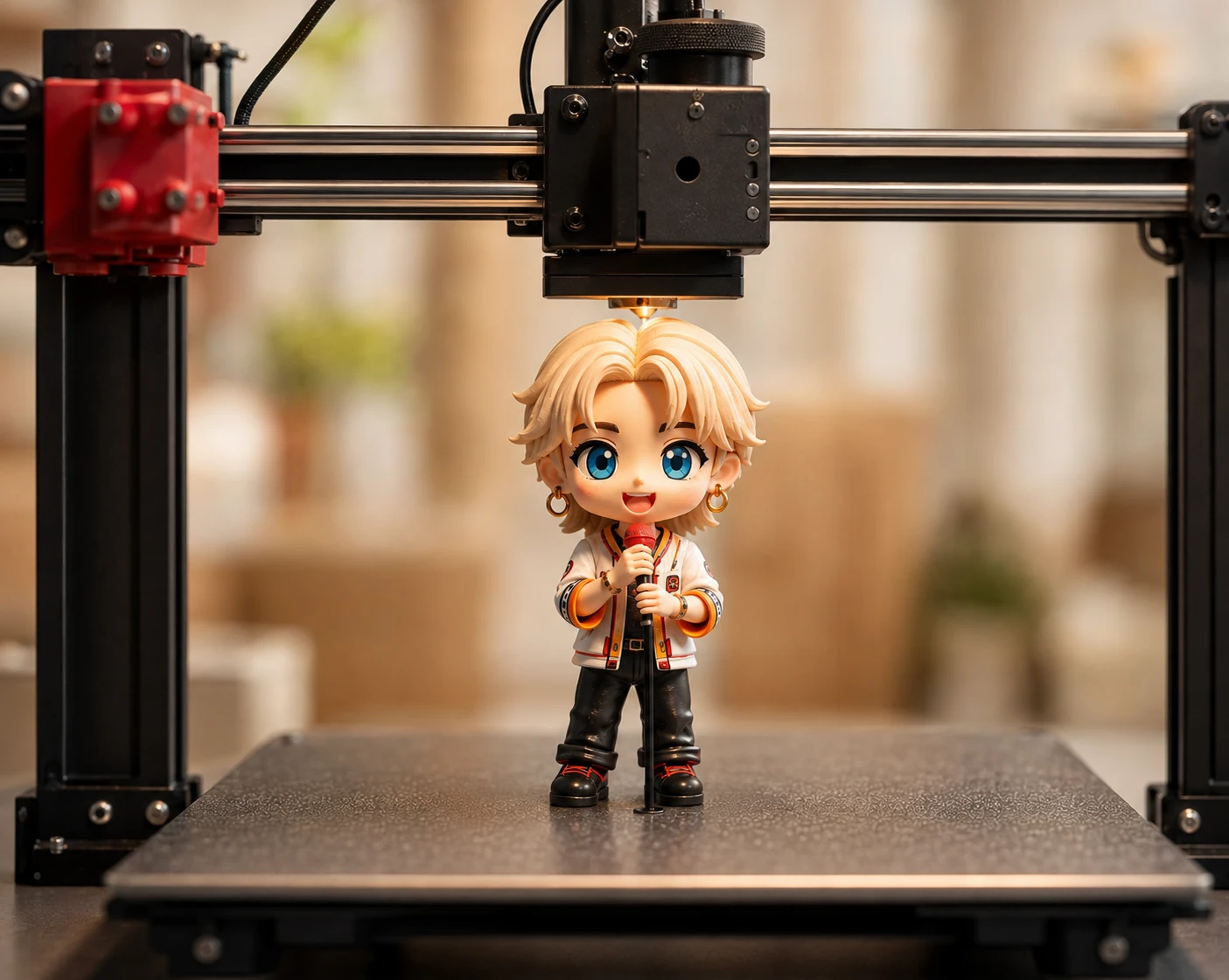 3D printer producing a Hi3D model