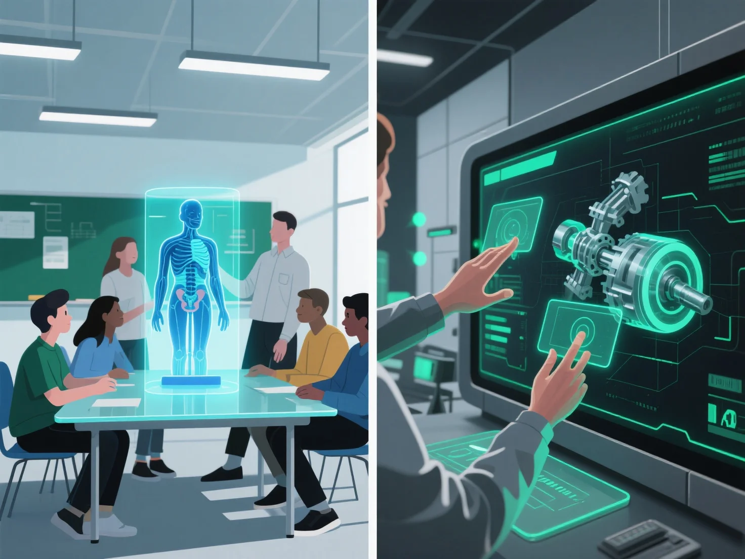 How is 3D modeling applied in education and training scenarios?