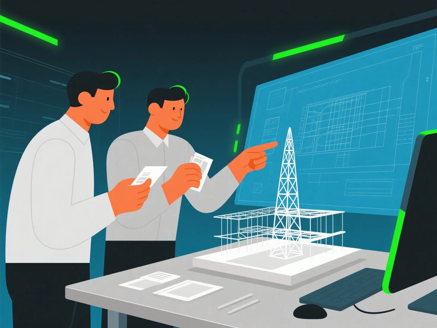 How do 3D modelers collaborate with engineers to create complex structures?