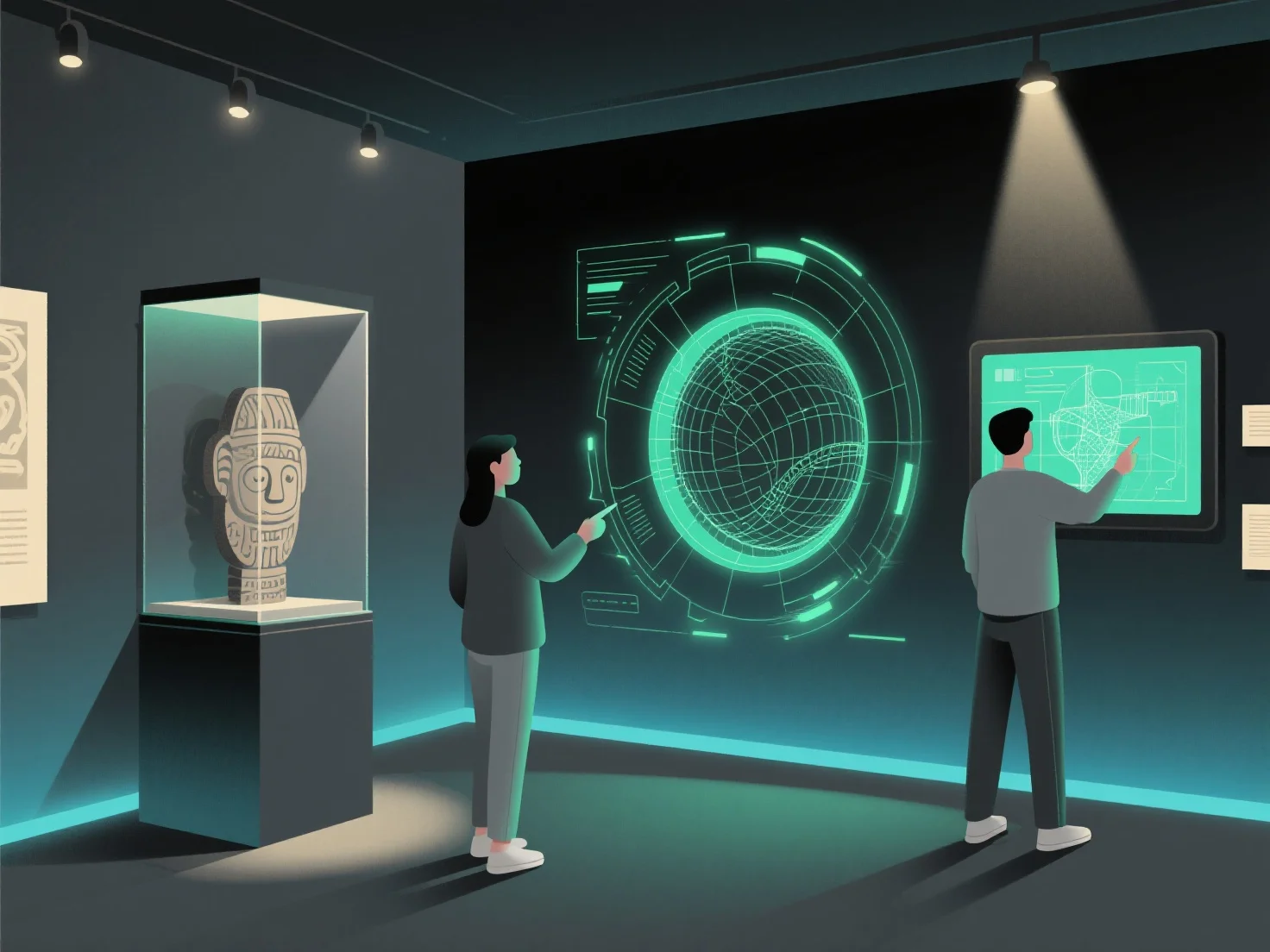 What are common applications of 3D modeling in museum exhibitions?