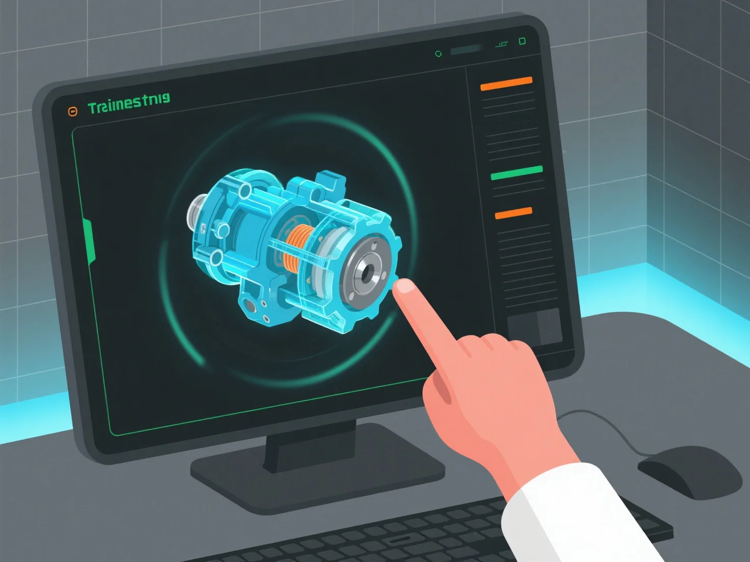 How is 3D modeling implemented in training platforms?