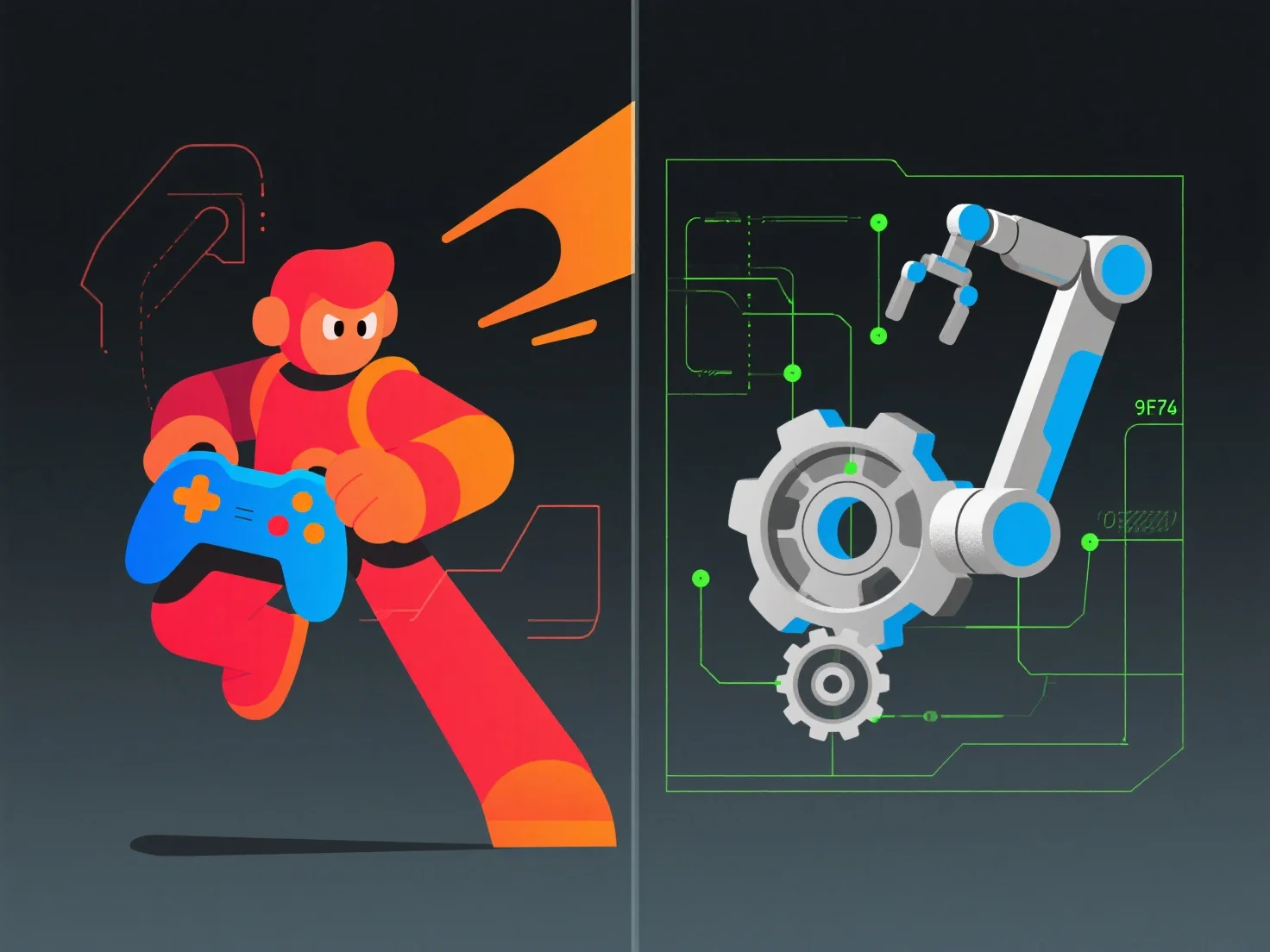 What are the key differences between 3D use in gaming and manufacturing?