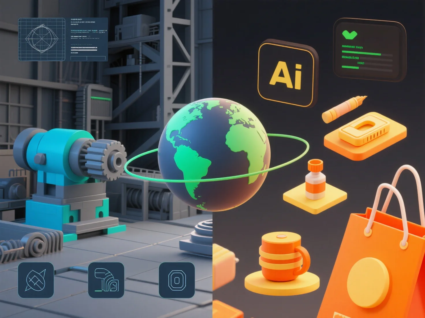 How does 3D modeling adoption differ between B2B and B2C industries?