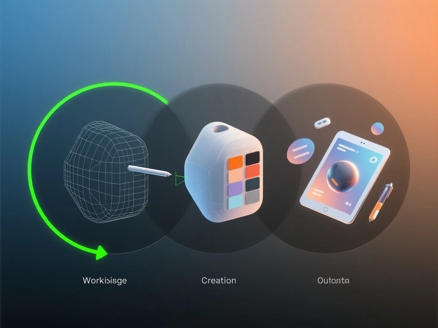 What common workflows exist across 3D-heavy industries?