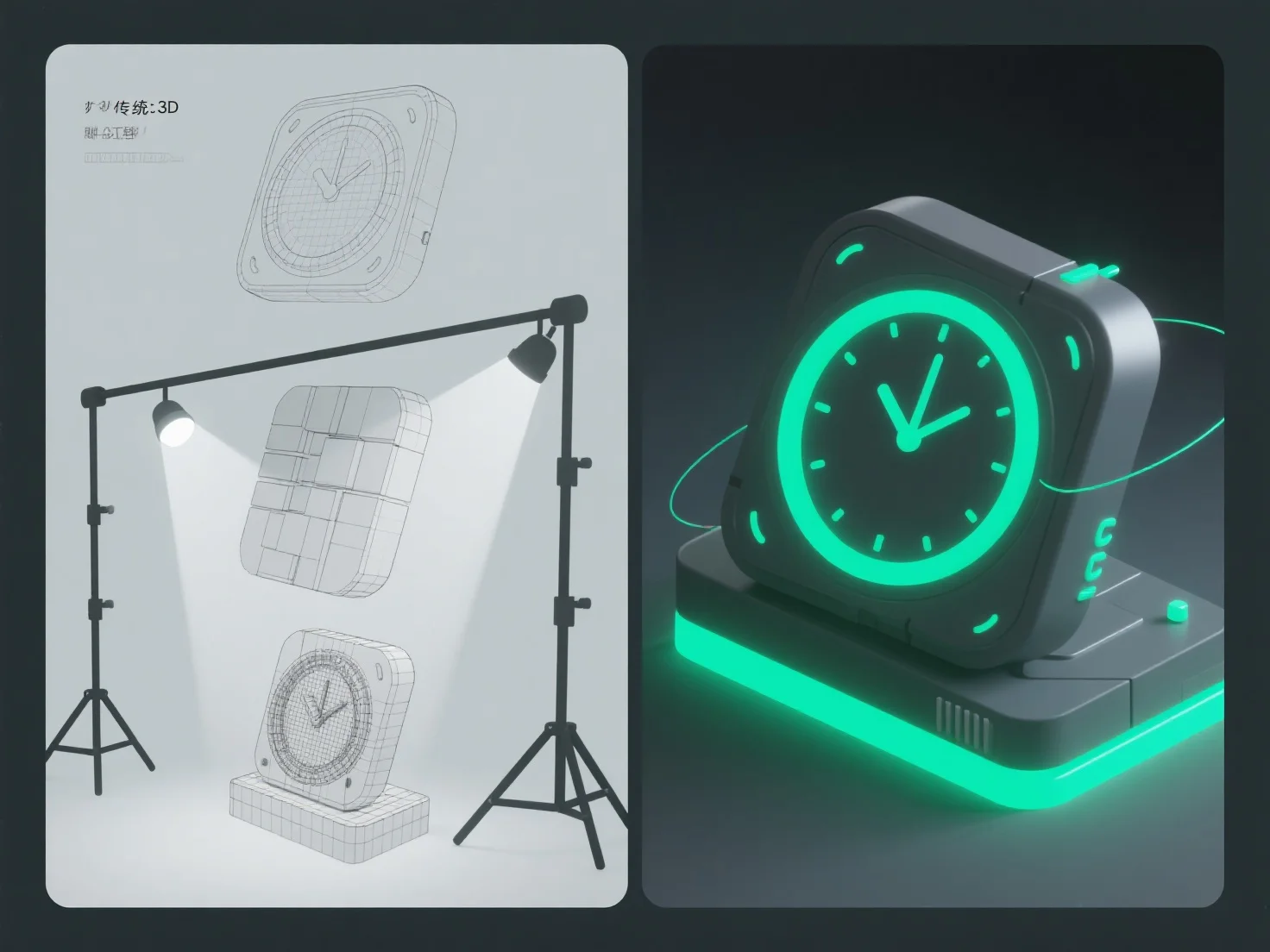 How does real-time rendering shift time costs in 3D workflows?