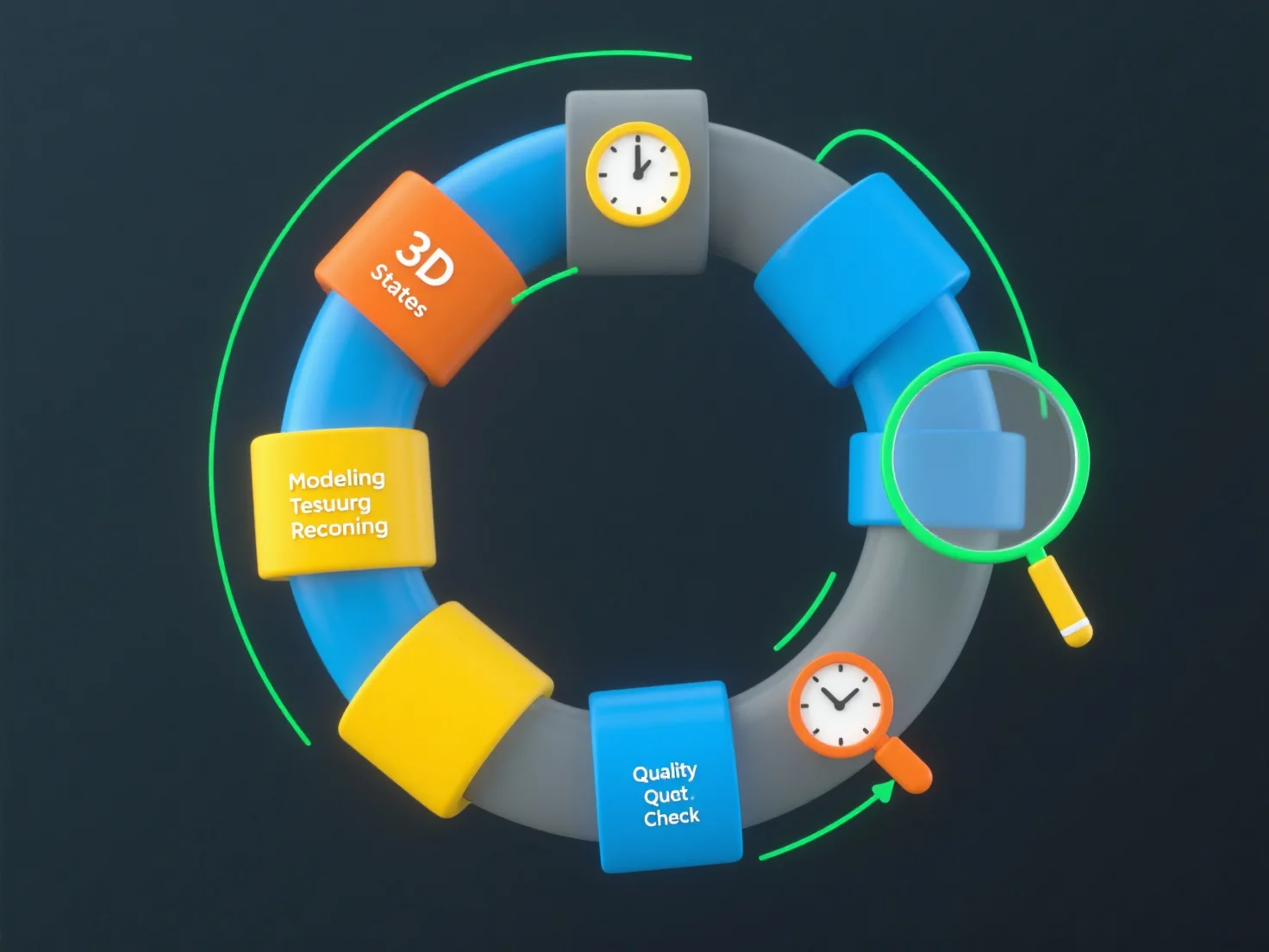 How much time is spent on quality checks in 3D pipelines?