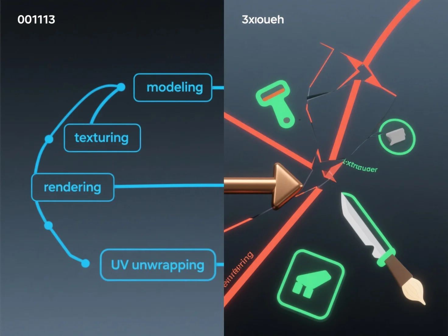 How does tool switching affect time cost in 3D workflows?