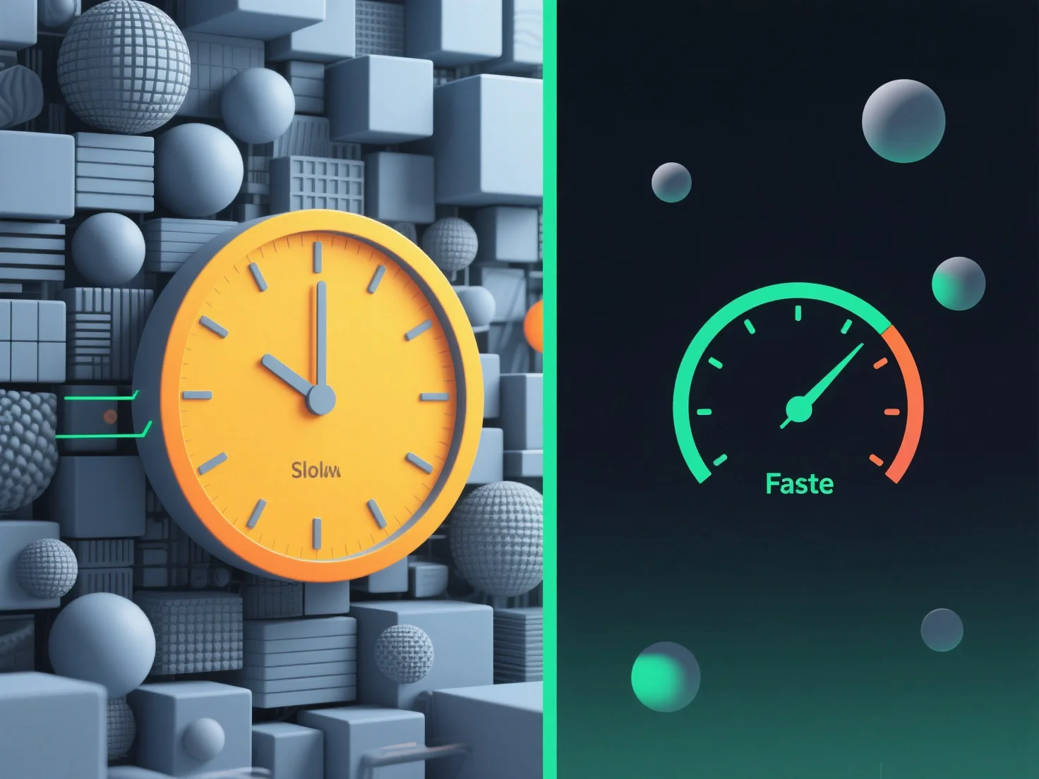 How does scene size influence iteration speed in 3D projects?