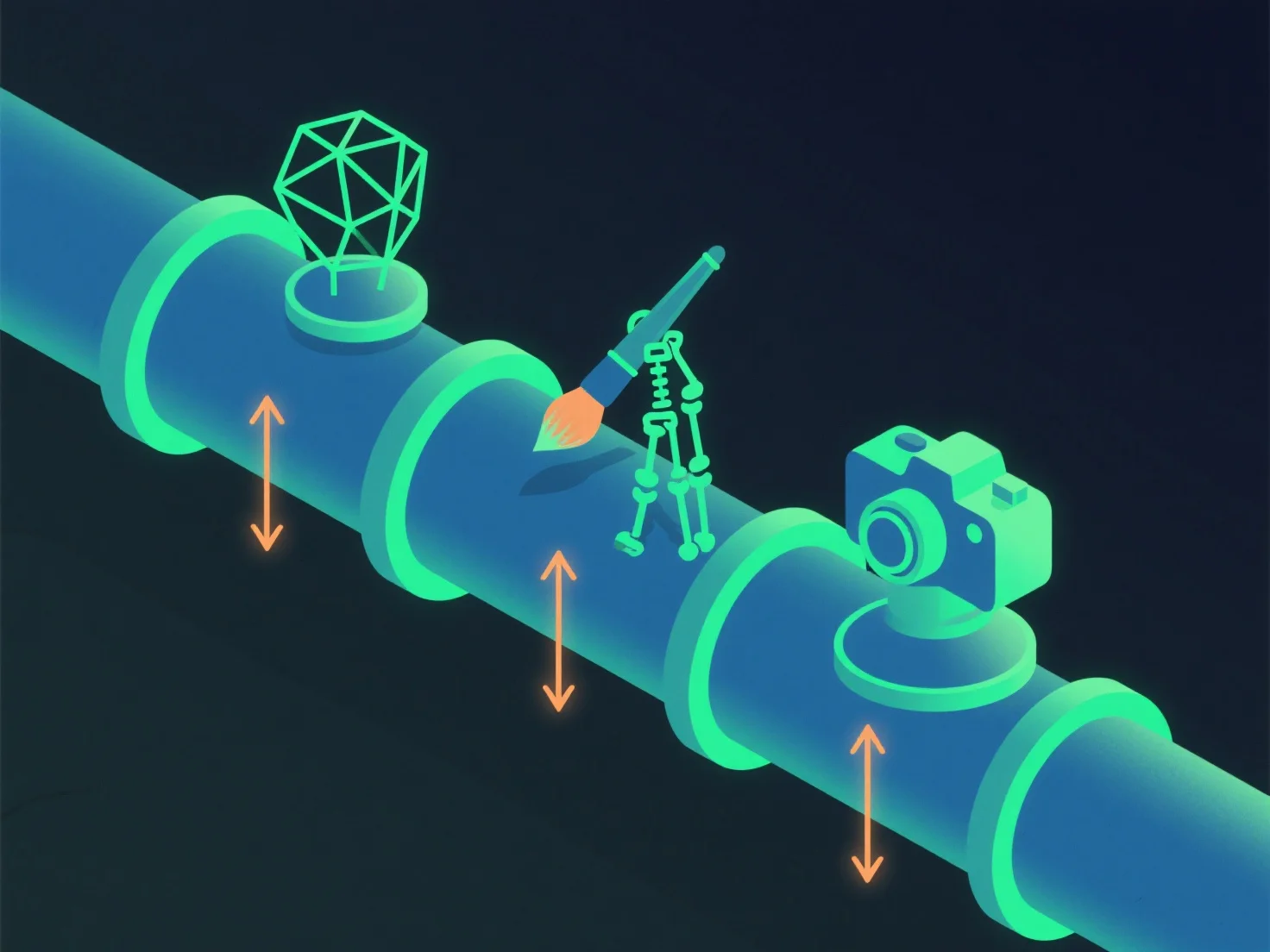 How does role specialization affect efficiency in 3D pipelines?
