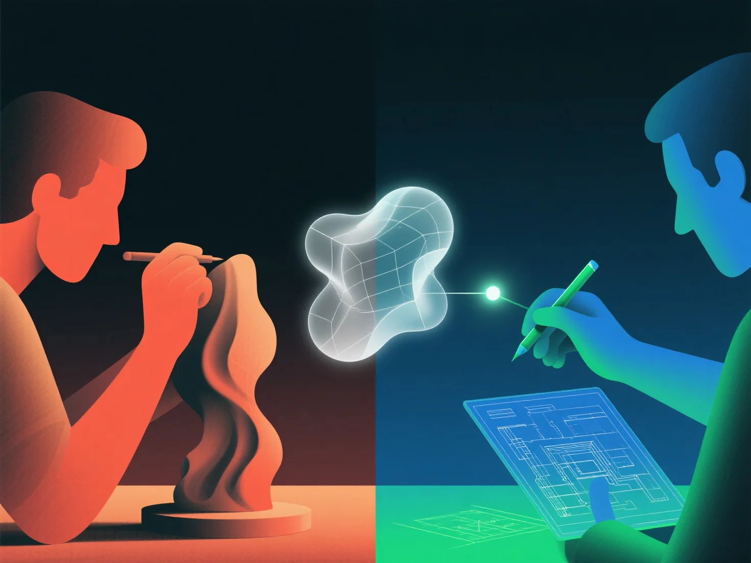 How do art and engineering roles coordinate in 3D workflows?