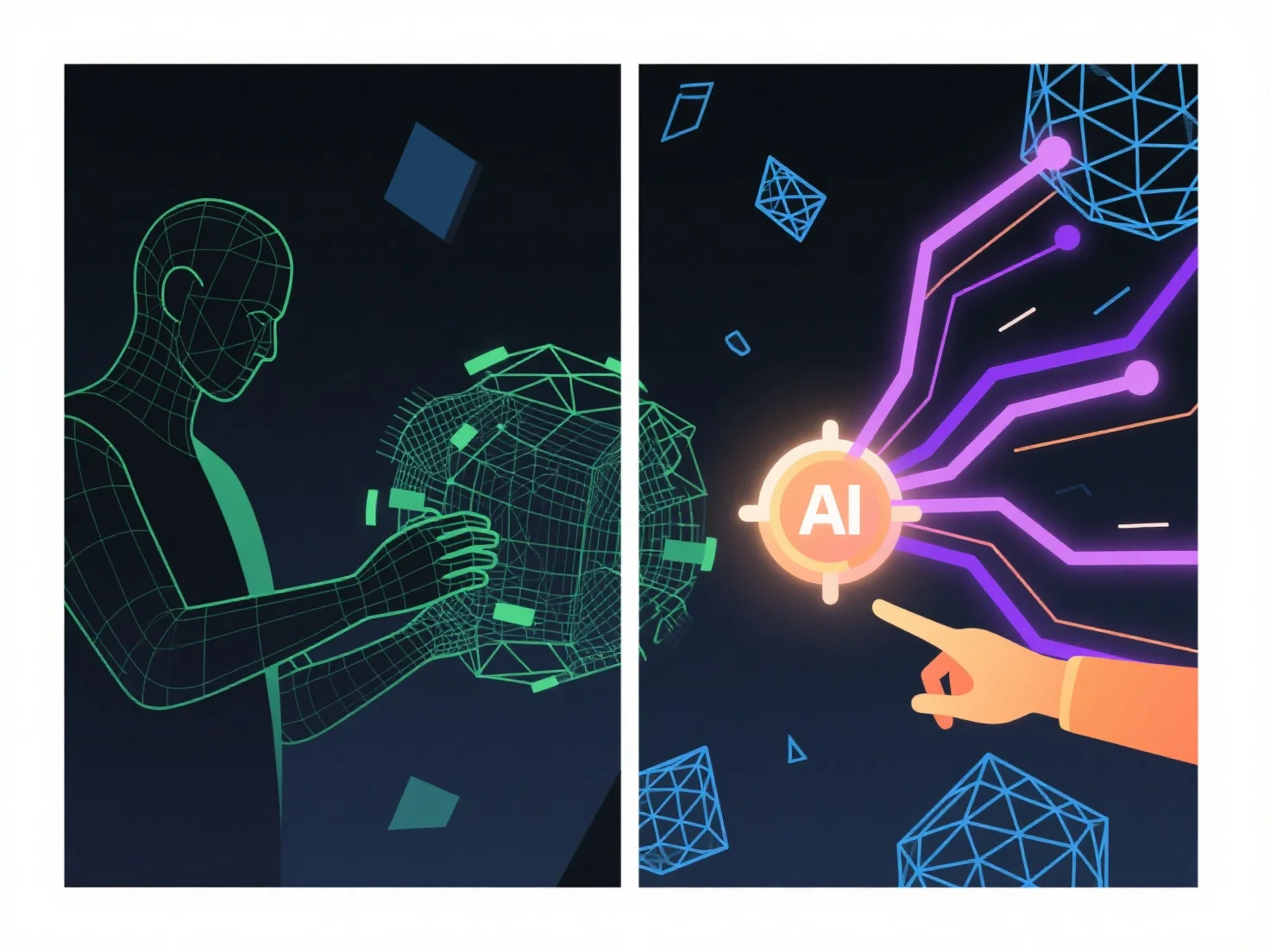 How do AI tools change human resource allocation in 3D production?