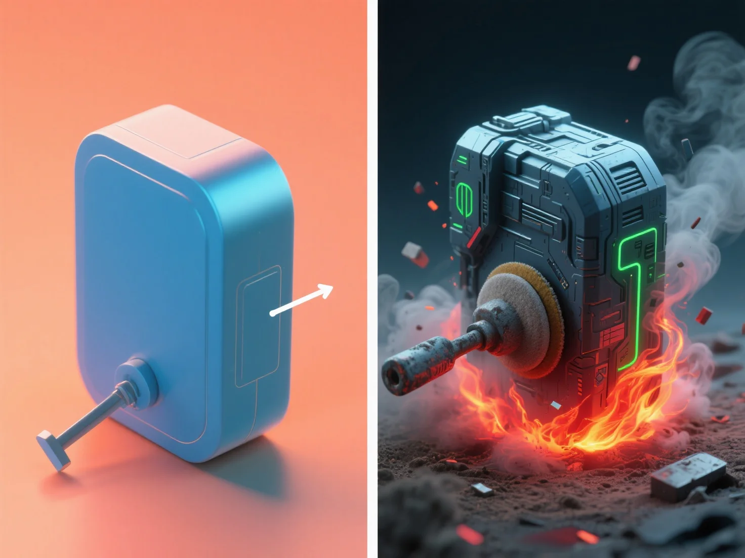 How does over-polishing reduce efficiency in 3D production?