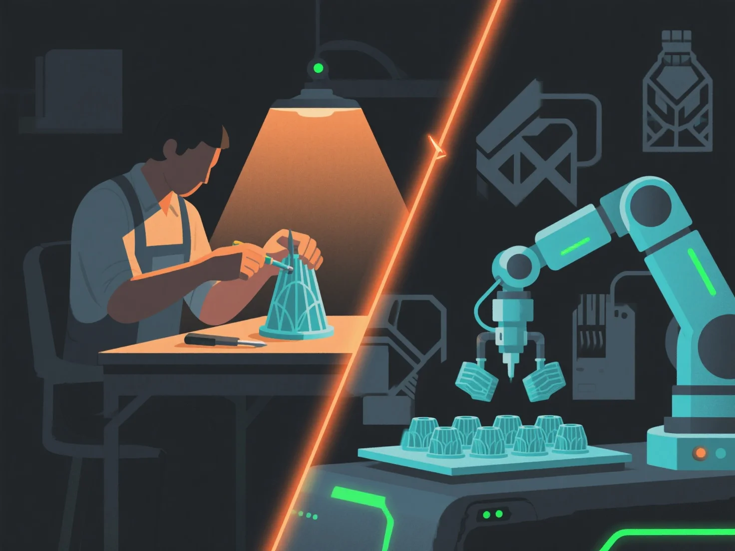 How does quality automation reduce manual labor in 3D production?