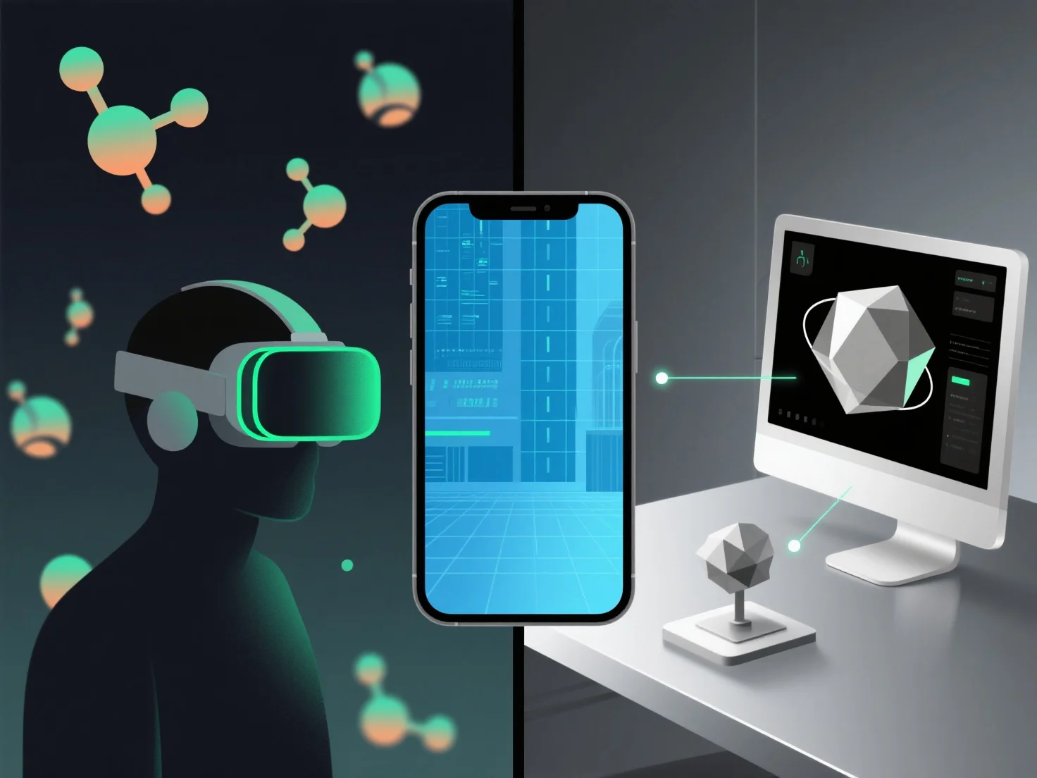 How does 3D presentation compare across AR, VR, and web platforms?