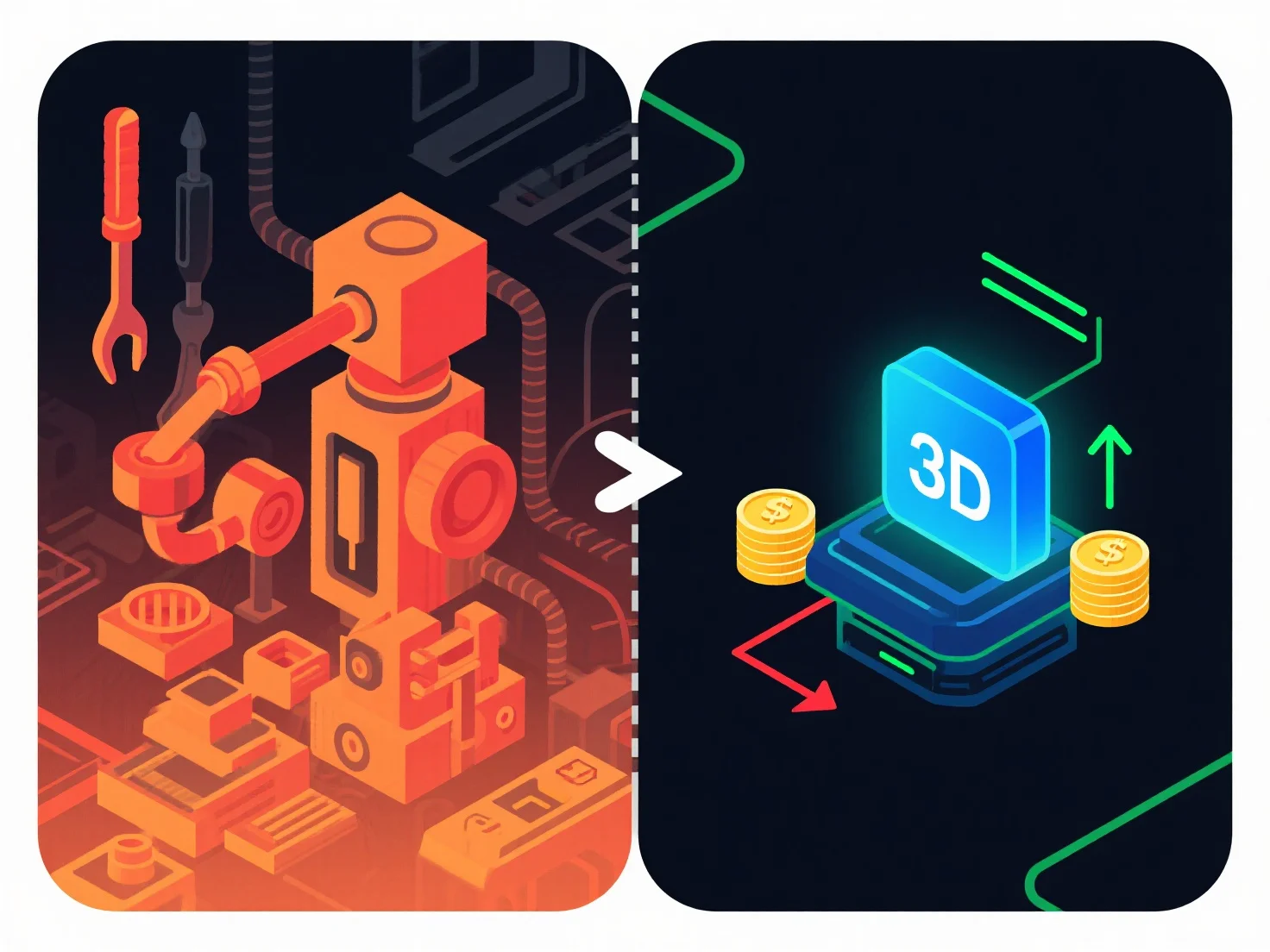 How do 3D solutions compare in maintenance cost?