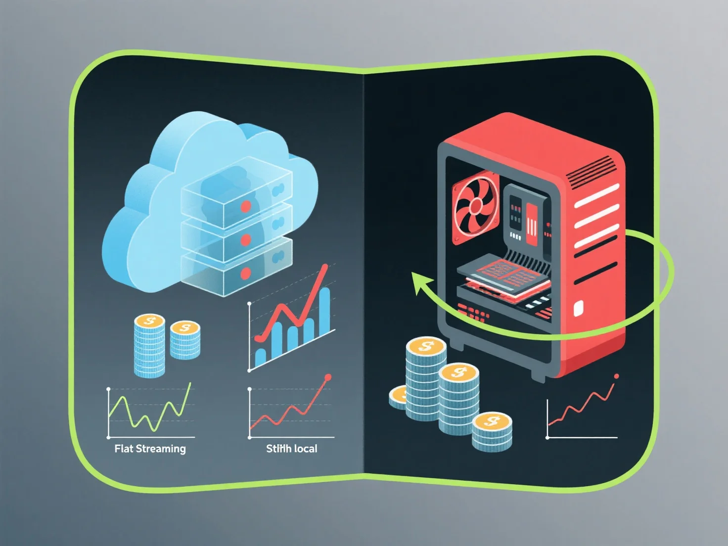 How do 3D streaming solutions compare to local rendering in cost?
