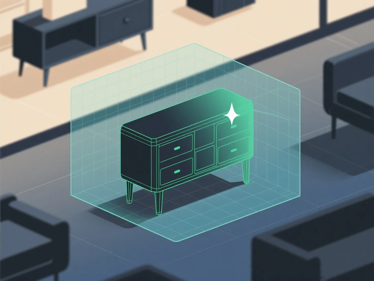 How does 3D modeling contribute to virtual store layouts and product placement on e-commerce websites?