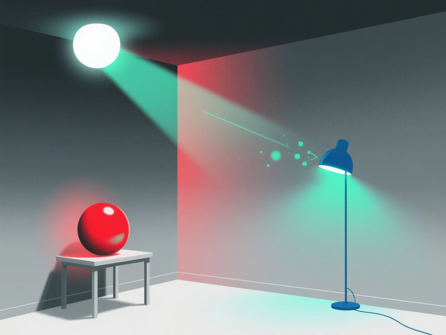 What does global illumination mean in the context of 3D rendering?