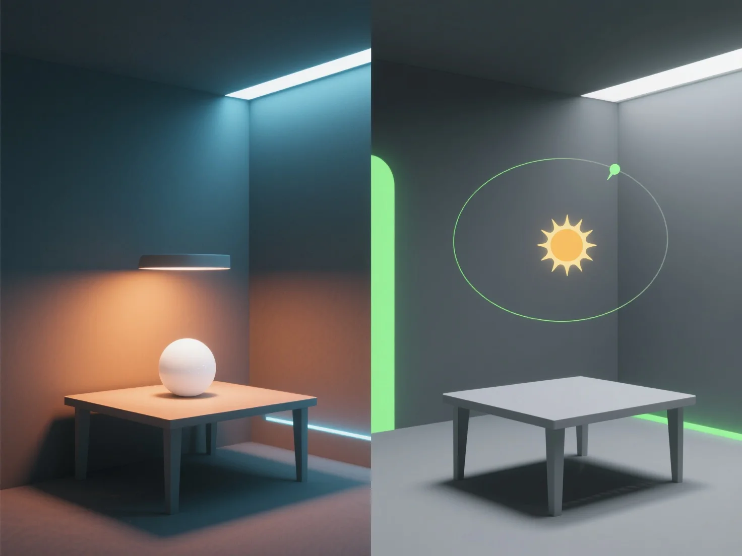 What is the difference between baking lighting and real-time lighting in 3D environments?