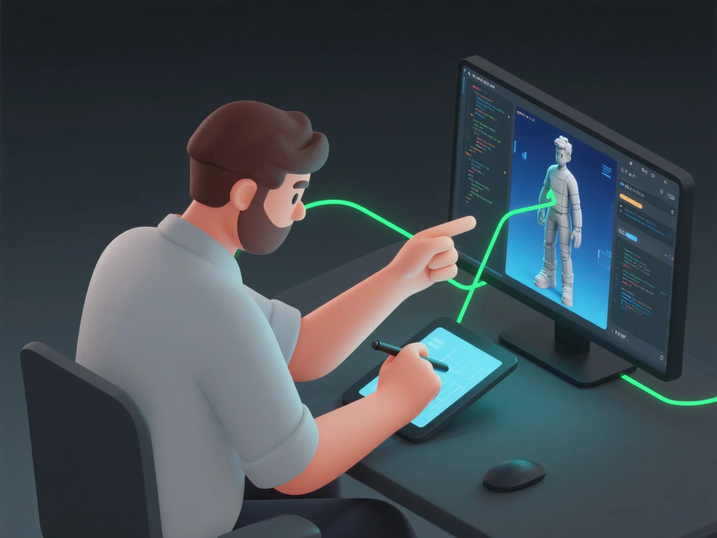 Why do 3D artists need to collaborate with programmers in 3D game development?