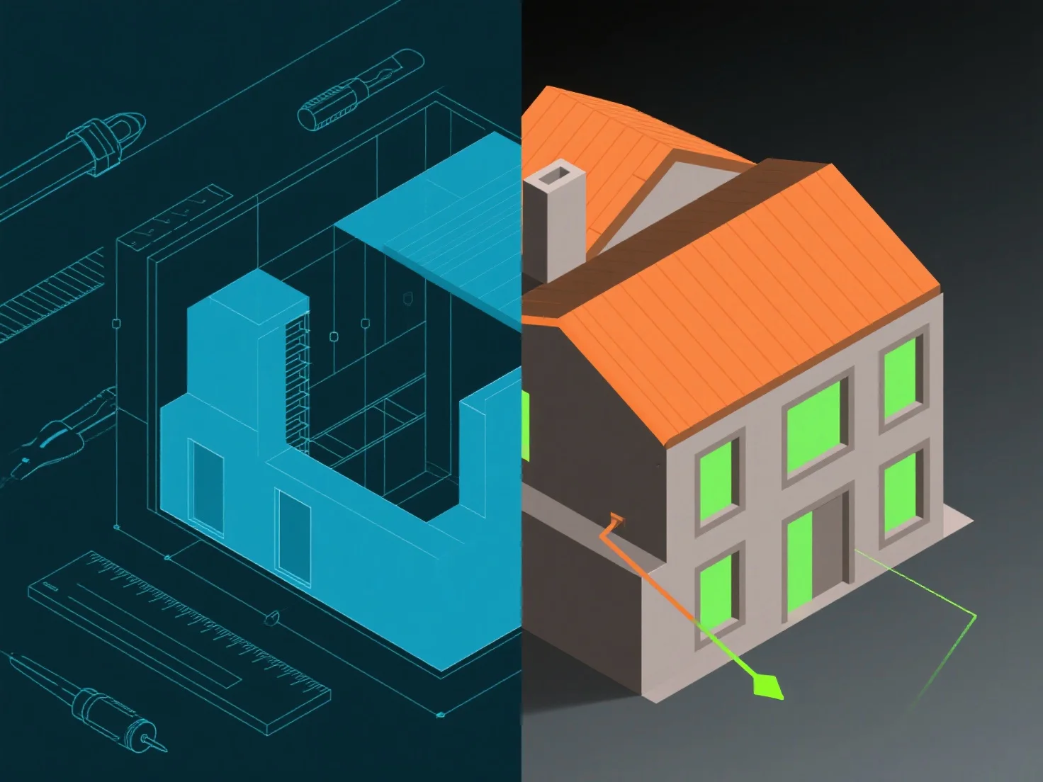 How does AutoCAD differ from Revit for 3D architectural workflows?