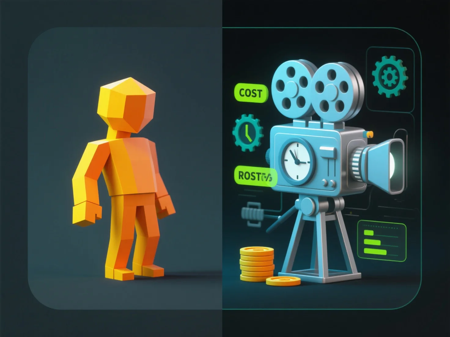 How does the type of project influence 3D asset creation costs?