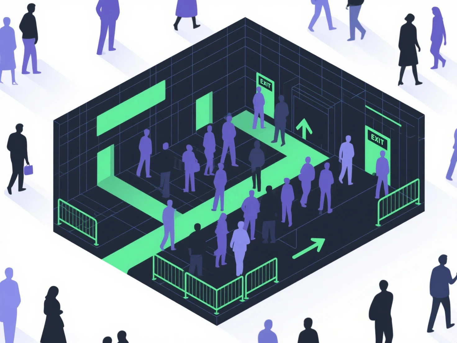 How does 3D modeling help in finding solutions for crowd management in public spaces?