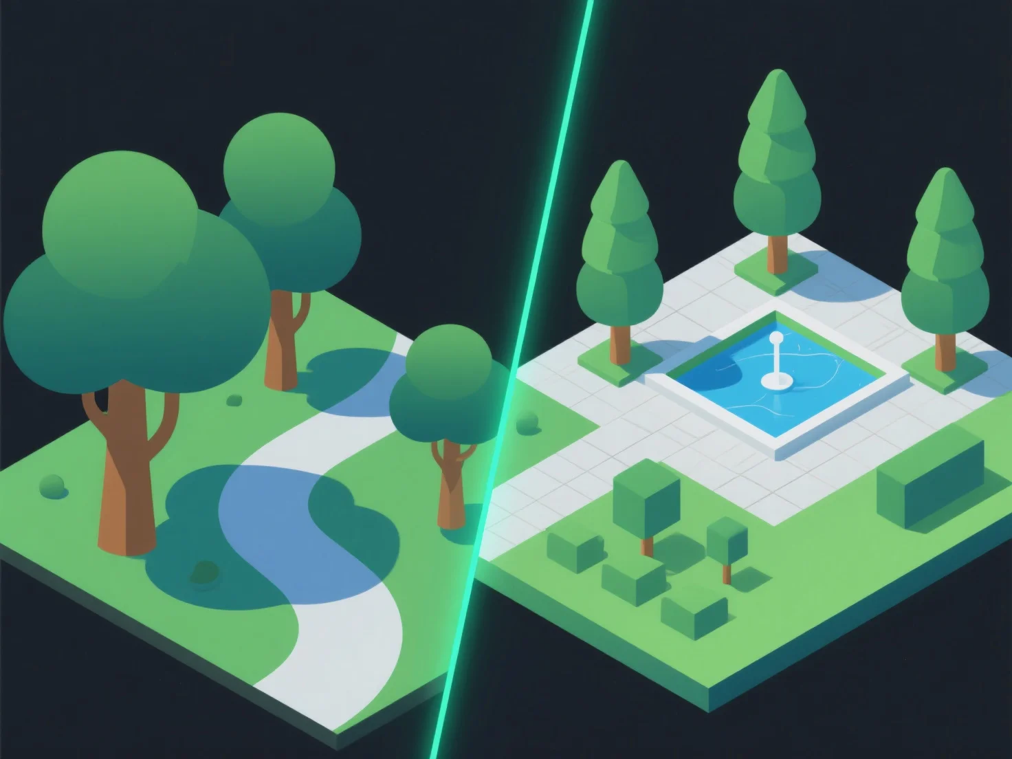 How does 3D modeling help compare different landscape design proposals?