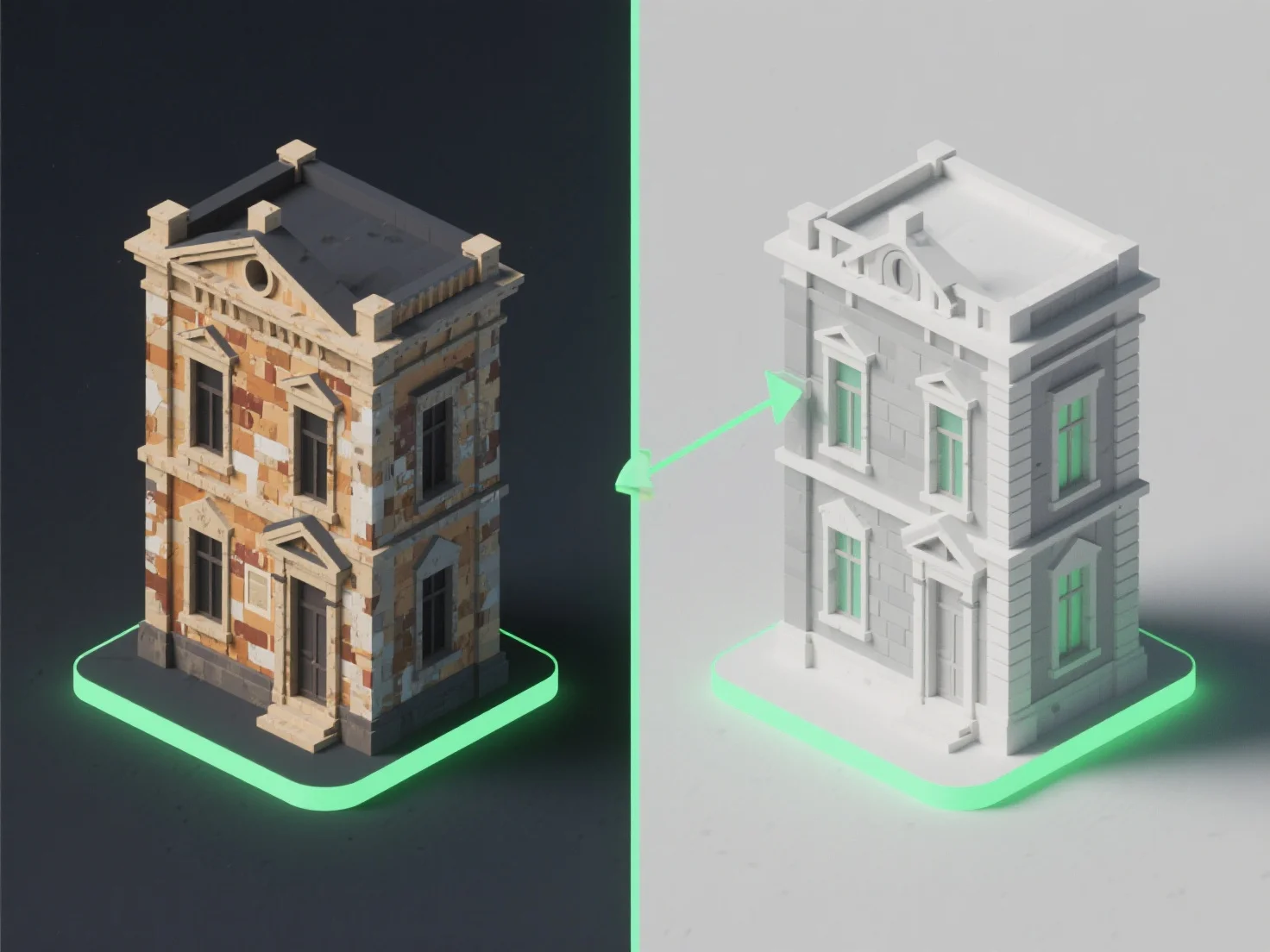 How does 3D modeling help compare design ideas for architectural preservation?