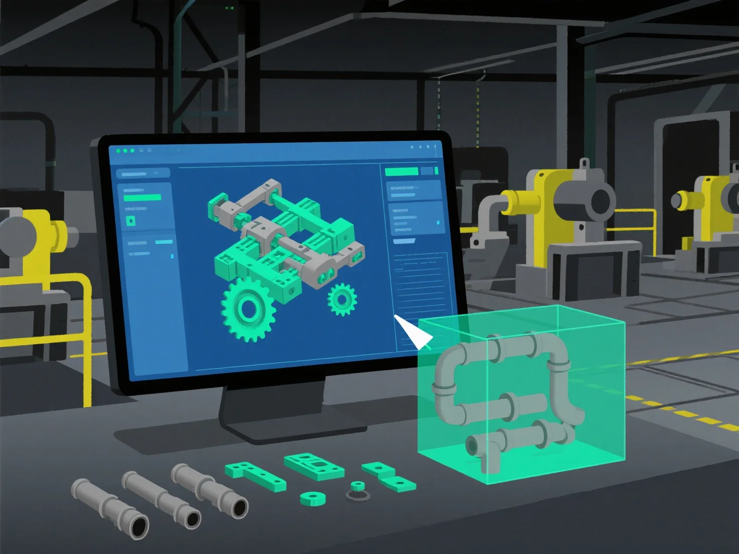 How does 3D modeling assist in procurement planning for large-scale manufacturing?
