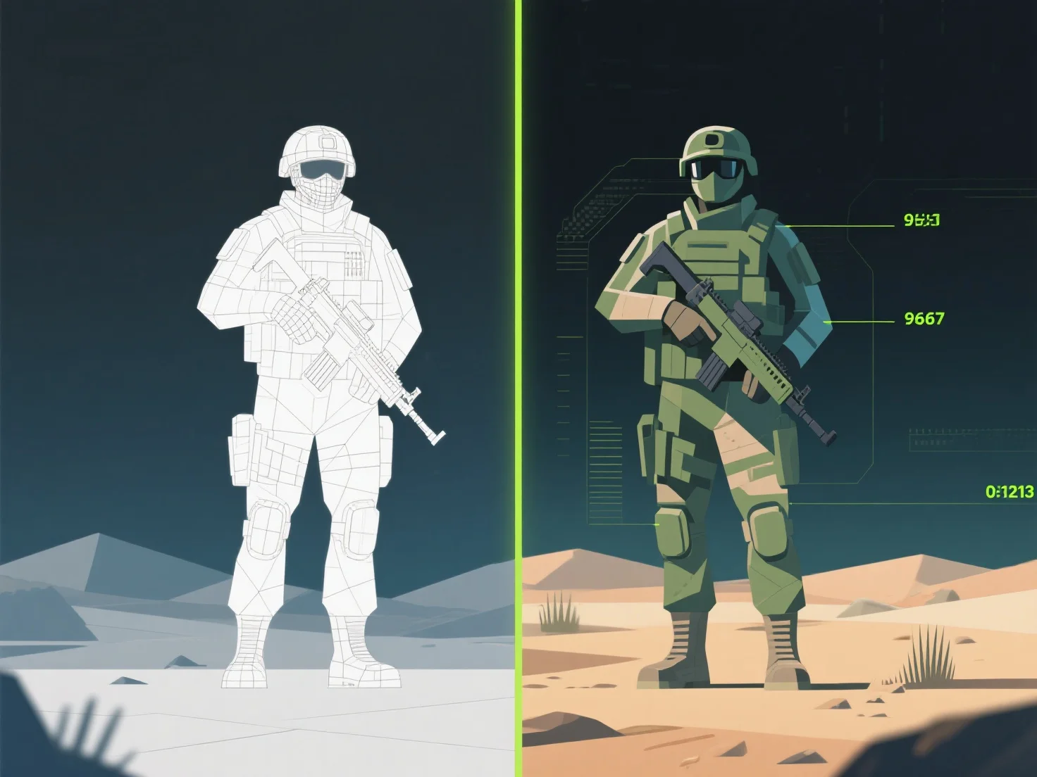 How does 3D modeling improve the quality of virtual simulations for military training?