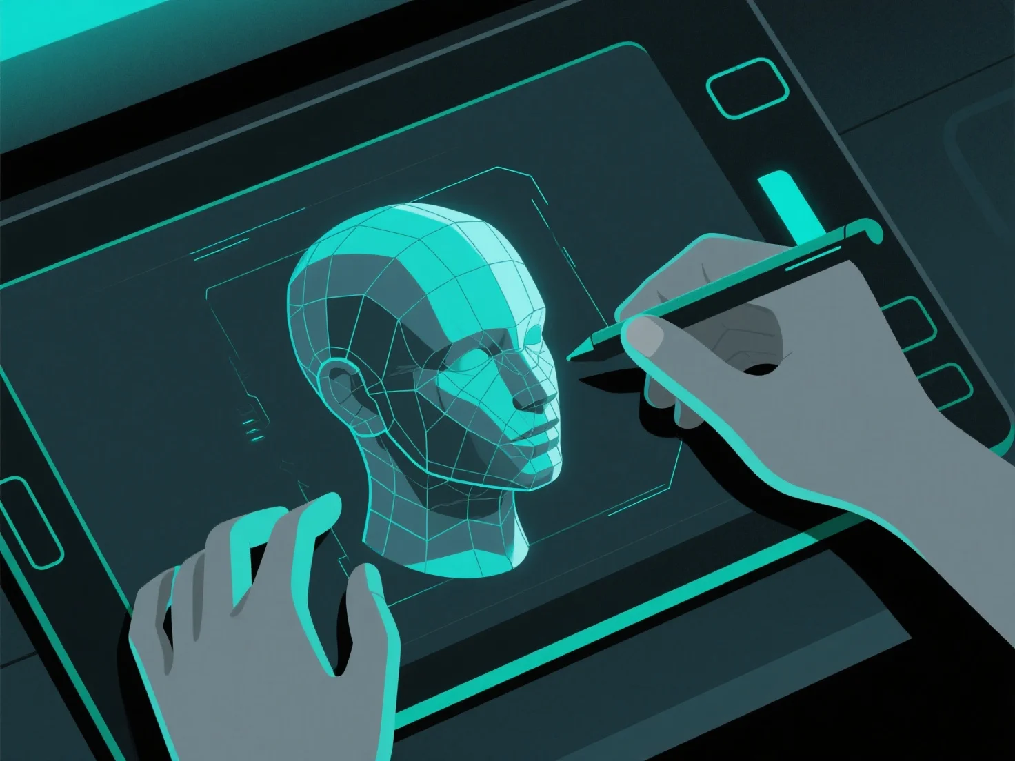 What is "sculpting" in 3D modeling?