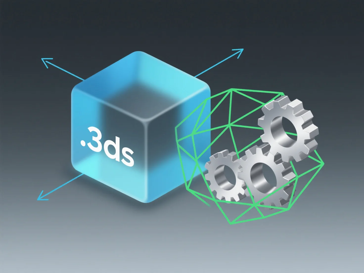 What does the .3ds file format represent in 3D design?