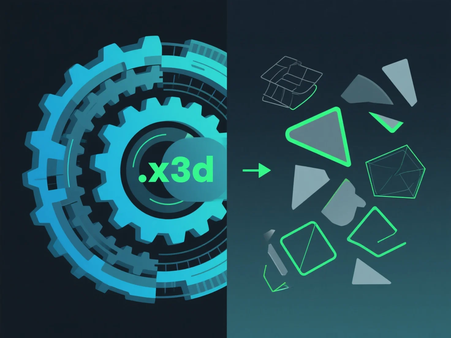 How does the .x3d format differ from other web 3D formats?